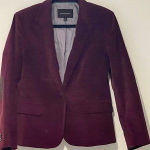 Burgundy  Wine Banana Republic Velvet Blazer